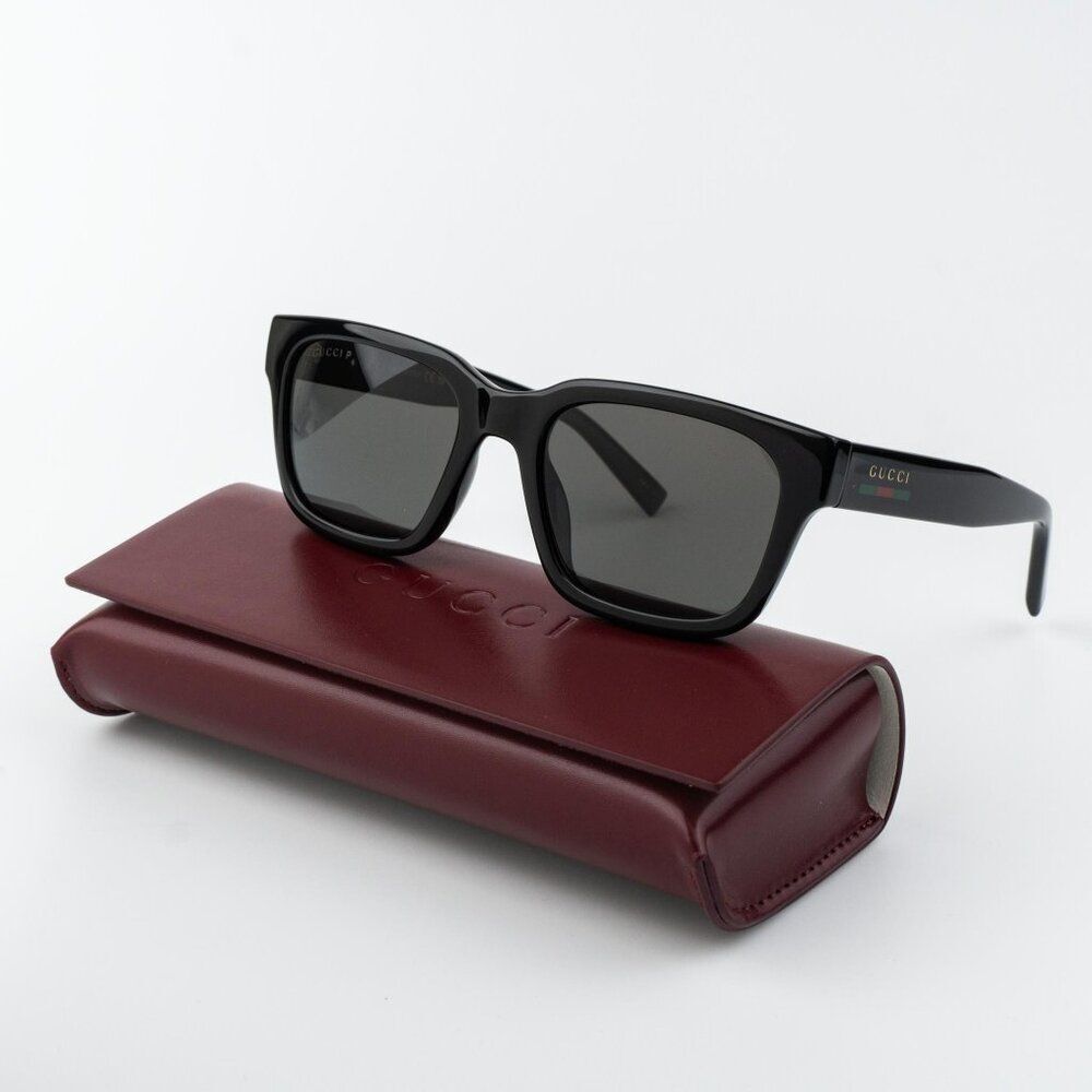 Gucci Men Sunglasses Black Grey Square GG1857S 005 NEW AUTHENTIC